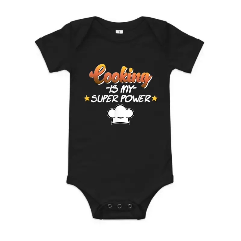 Cooking Is My Superpower Cook Chef Kitchen Food Graphic Baby Onesie