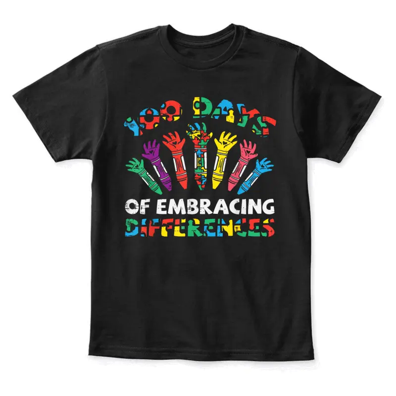 100 Days Of Embracing Autism 100Th Day School Sped Teacher Youth Staple T-Shirt