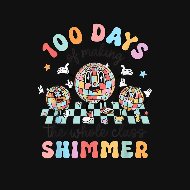Groovy 100 Days Of Making Whole Class Shimmer Disco Ball Baby Onesie