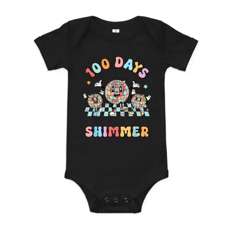 Groovy 100 Days Of Making Whole Class Shimmer Disco Ball Baby Onesie