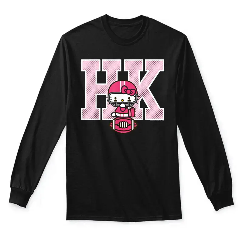 Hello Kitty Football Spirit Tee Shirt Unisex Long Sleeve T-Shirt