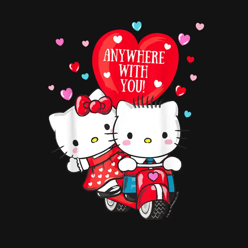 Hello Kitty And Dear Daniel Anywhere With You Valentine Tee Unisex Long Sleeve T-Shirt