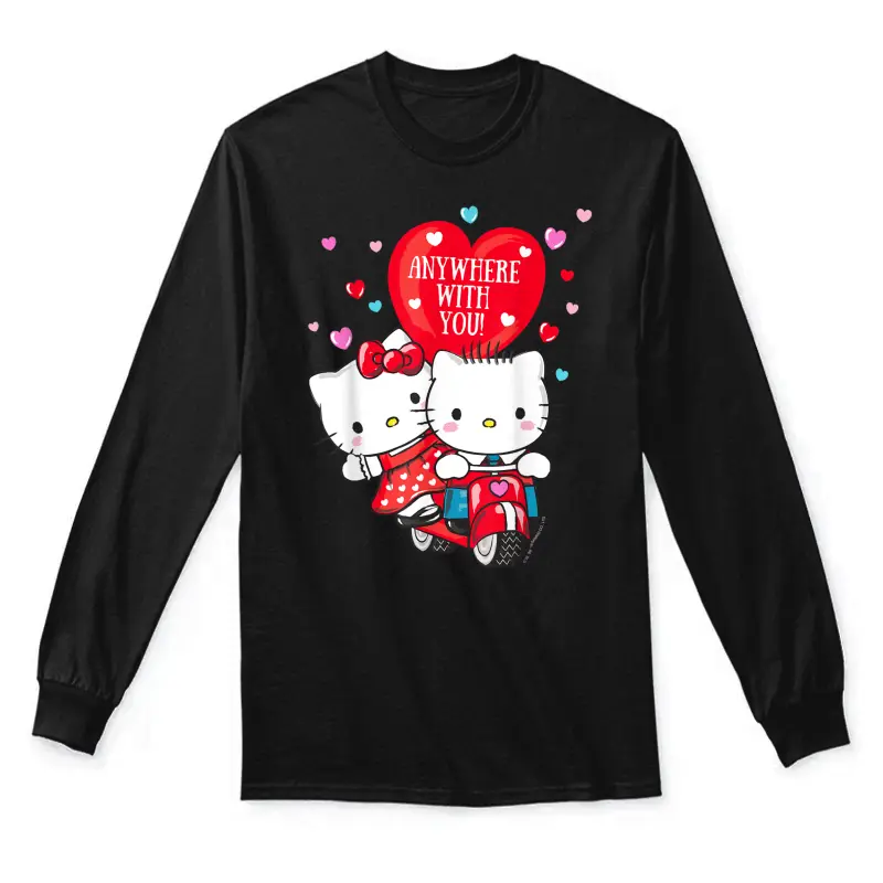 Hello Kitty And Dear Daniel Anywhere With You Valentine Tee Unisex Long Sleeve T-Shirt