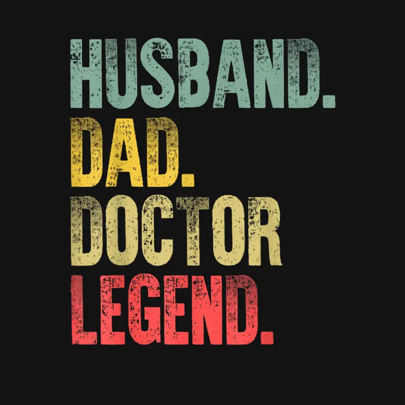 Funny Vintage Shirt Husband Dad Doctor Legend Retro Unisex Long Sleeve T-Shirt