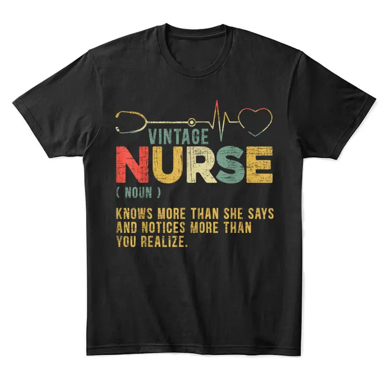 Vintage Nurse Definition Hospital Medical Registered Nursing Unisex Staple T-Shirt