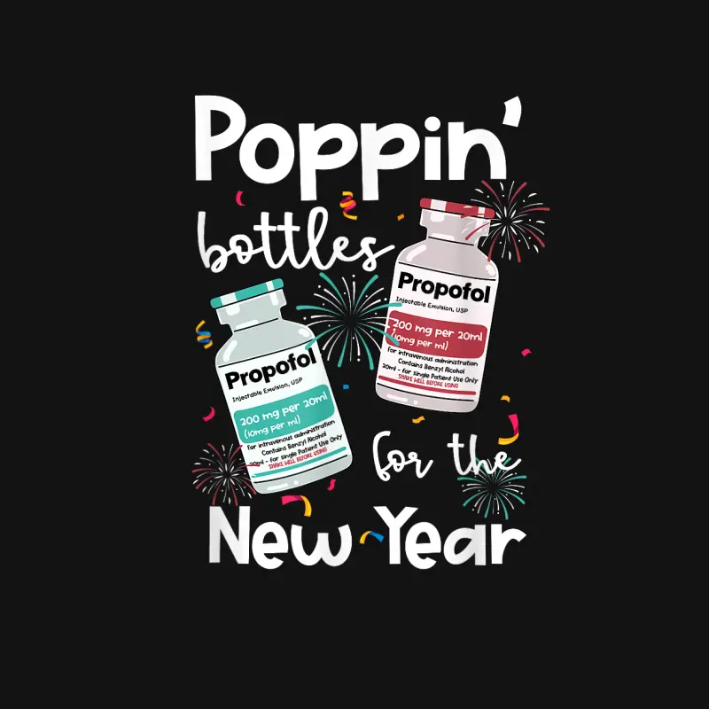 Icu Nurses New Year Eve Outfits Poppin Bottles Picu Er Nurse Youth Staple T-Shirt