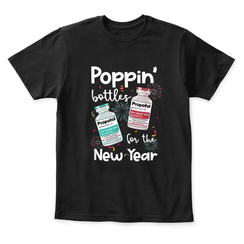 Icu Nurses New Year Eve Outfits Poppin Bottles Picu Er Nurse Youth Staple T-Shirt