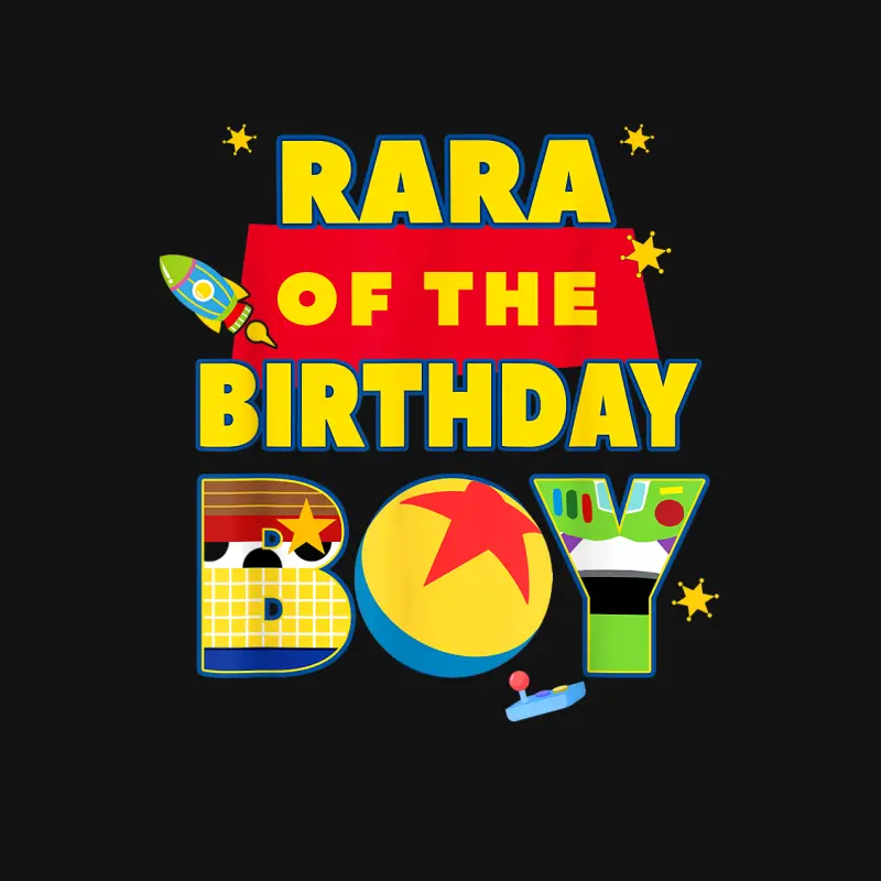 Rara Of The Birthday Boy Toy Familly Matching Story Bday Unisex Long Sleeve T-Shirt