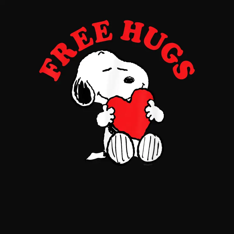 Peanuts Valentines Snoopy Free Hugs Unisex Staple T-Shirt