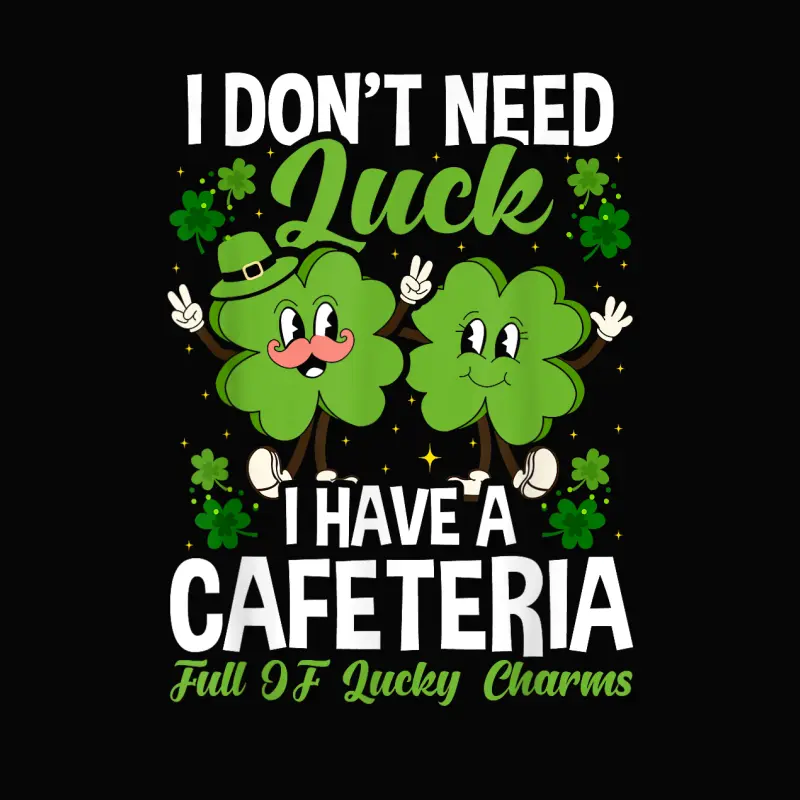 Groovy Shamrock Lunch Lady St Patrick's Day Cafeteria Worker Toddler Staple T-Shirt