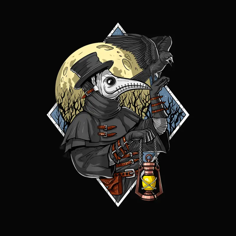 Plague Doctor Raven Gothic Macabre Toddler Staple T-Shirt