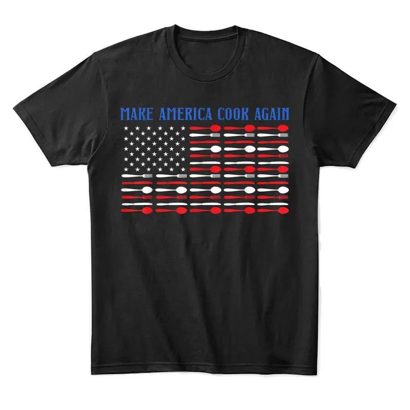 Make America Cook Again Chef Knife Kitchen Food Menu Cook Unisex Staple T-Shirt