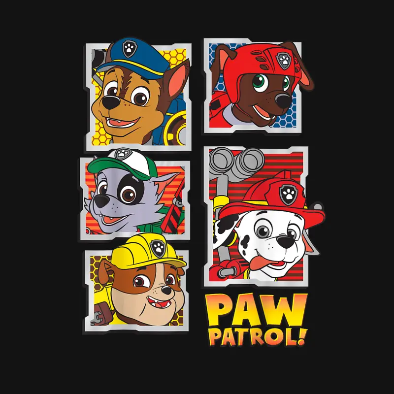 Paw Patrol Chase, Marshall And Zuma Square Unisex Long Sleeve T-Shirt