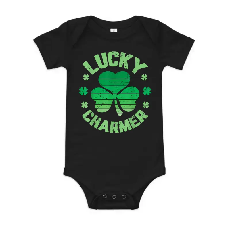 Lucky Charmer Boys Kids Girl Funny St. Patrick's Day Baby Onesie