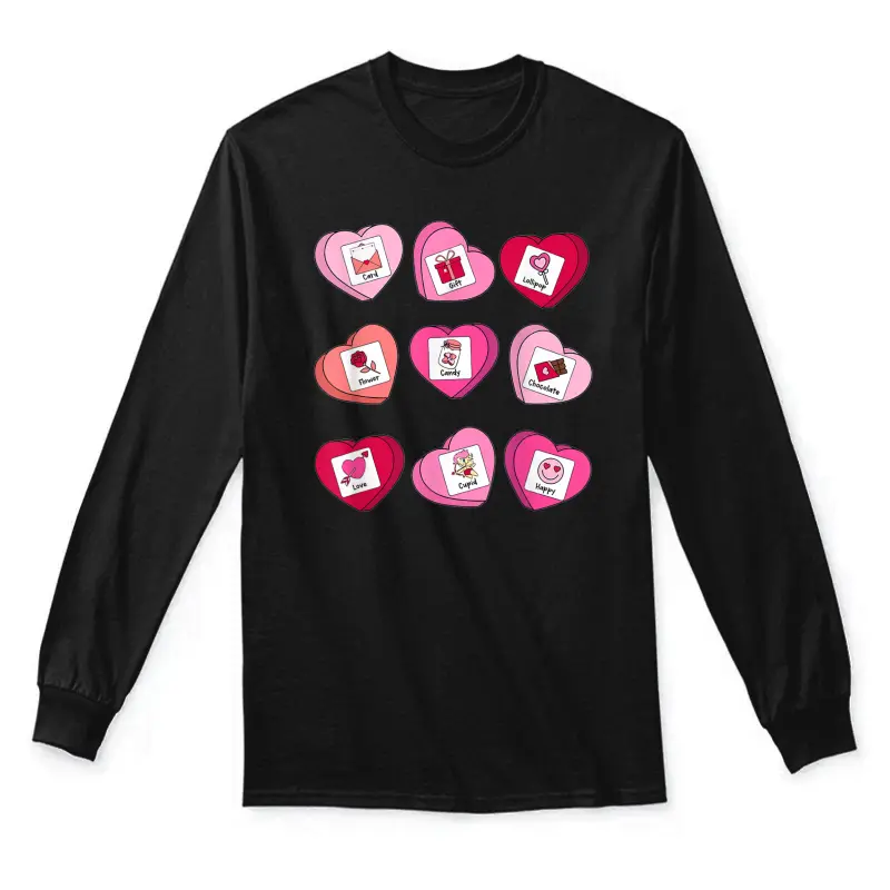 Sped Teacher Valentine Heart Candy Special Education Teacher Unisex Long Sleeve T-Shirt