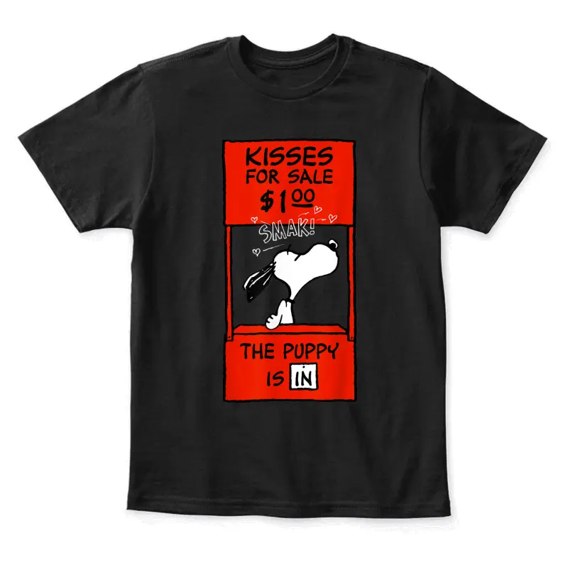 Peanuts Snoopy Kisses Valentines Youth Staple T-Shirt