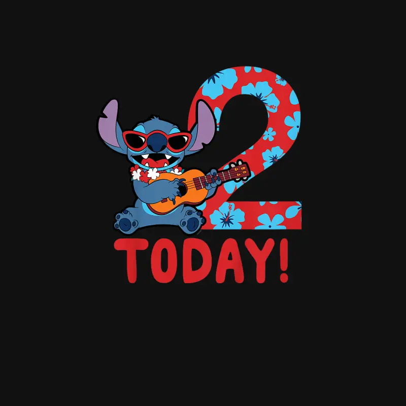 Disney Lilo & Stitch Tropical Birthday 2 Years Old Today Baby Onesie