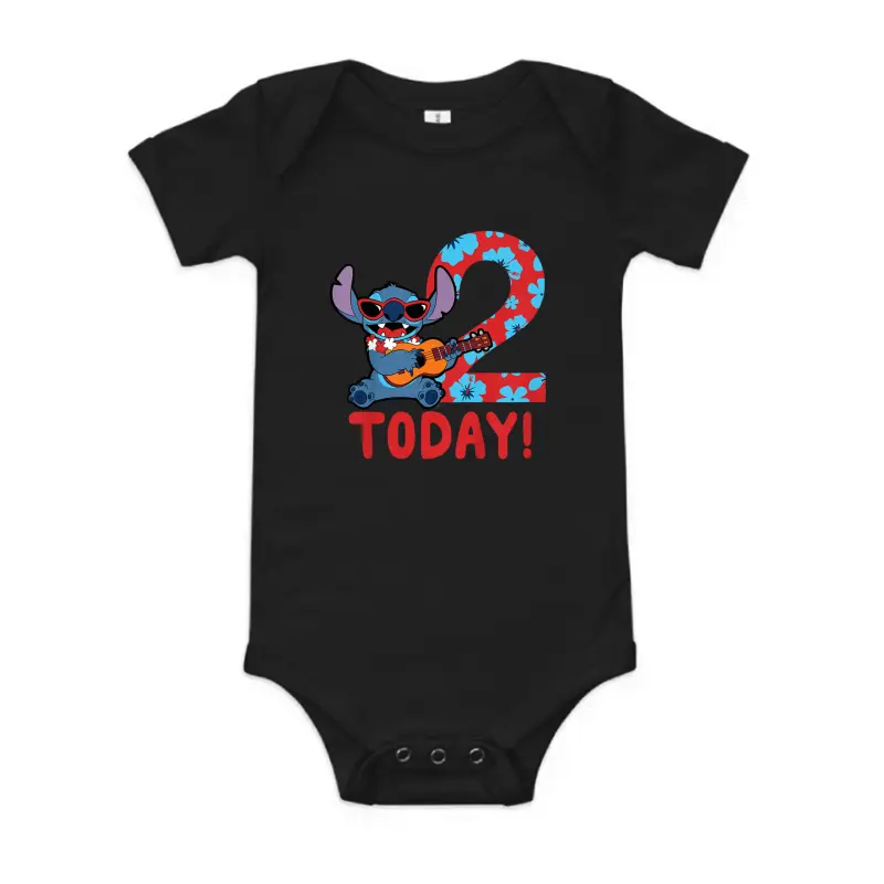 Disney Lilo & Stitch Tropical Birthday 2 Years Old Today Baby Onesie