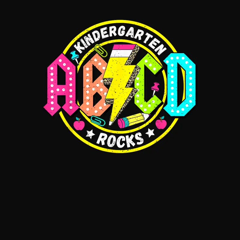 Kindergarten Rocks Abcd Back To School Funny Rock Teacher Unisex Staple T-Shirt