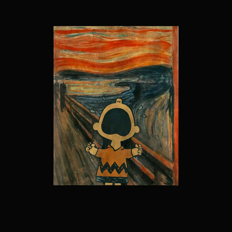 Peanuts Charlie Brown Scream Artsy Toddler Staple T-Shirt