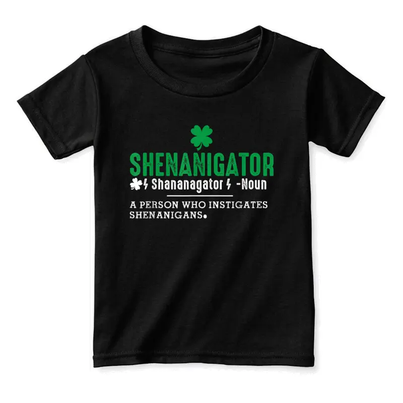 Funny St Patricks Day Shirt Shenanigator Shenanigans Outfit Toddler Staple T-Shirt