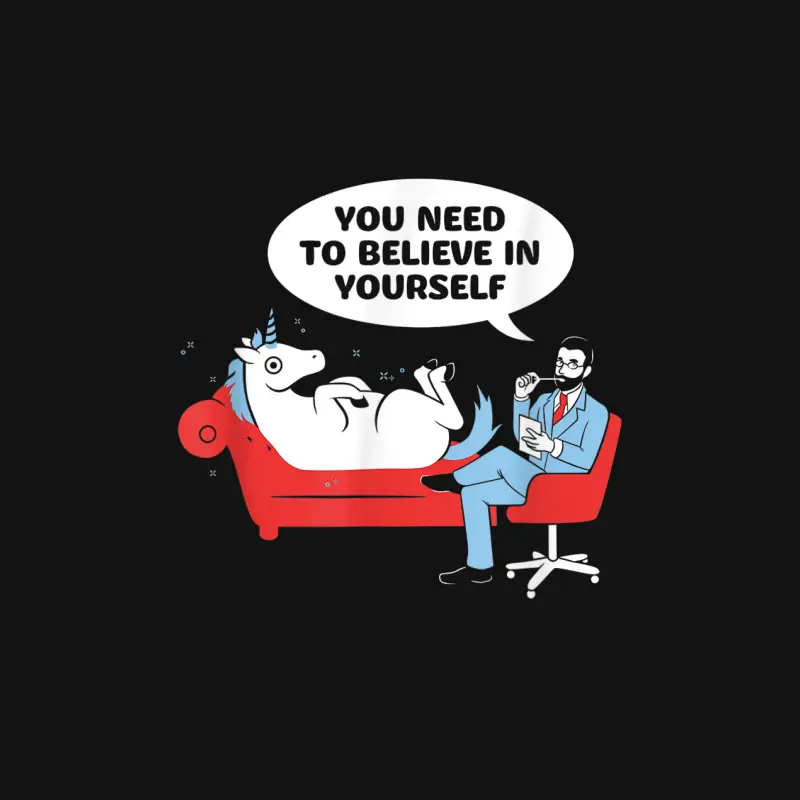 You Need To Believe In Yourself Unicorn Youth Staple T-Shirt