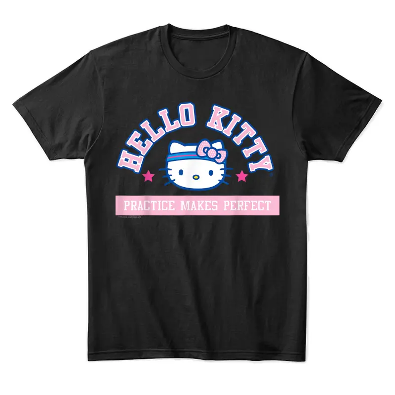 Hello Kitty Practice Makes Perfect Sports Athlete Tee Shirt Unisex Staple T-Shirt