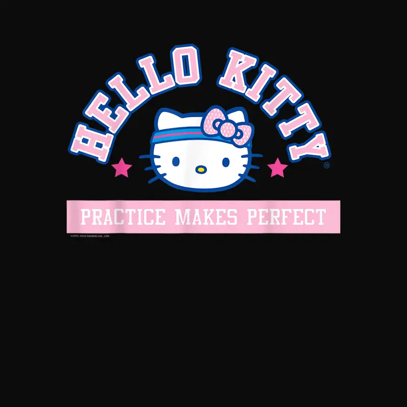 Hello Kitty Practice Makes Perfect Sports Athlete Tee Shirt Unisex Staple T-Shirt