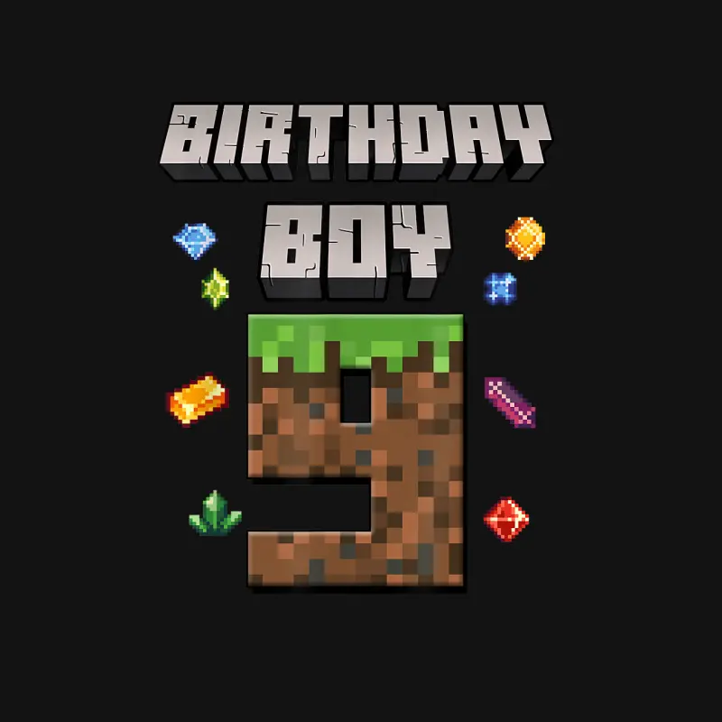 9Th Birthday 9 Years Old Video Gamer Pixel Birthday Boys Youth Staple T-Shirt