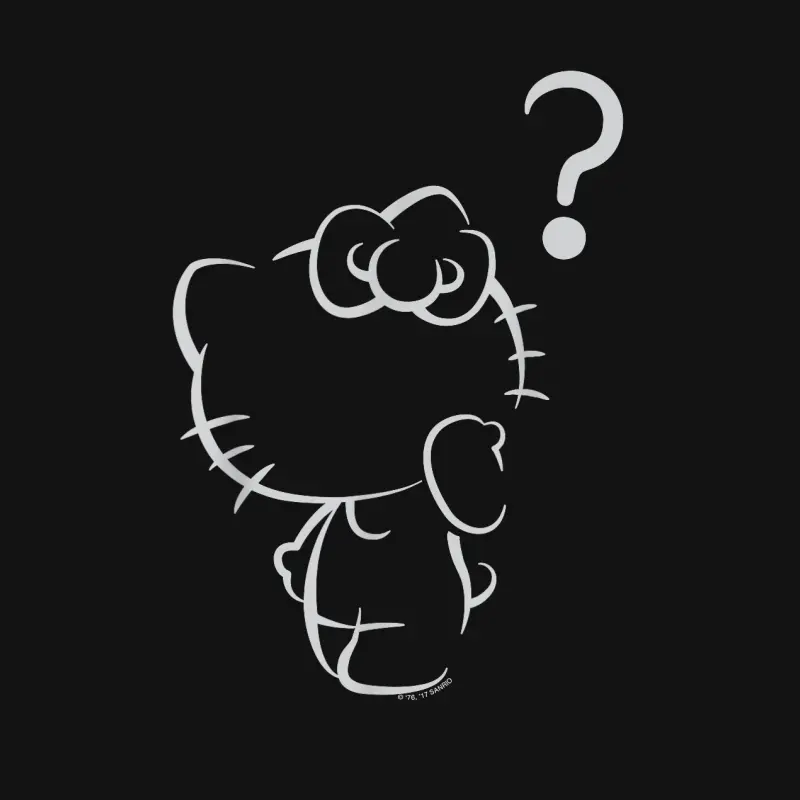 Hello Kitty Question Mark Tee Shirt Unisex Long Sleeve T-Shirt
