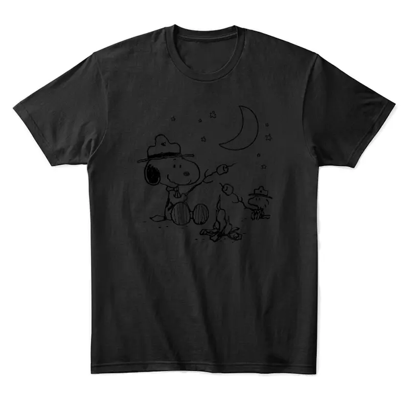 Peanuts - Snoopy And Woodstore Camping With Smores Unisex Staple T-Shirt