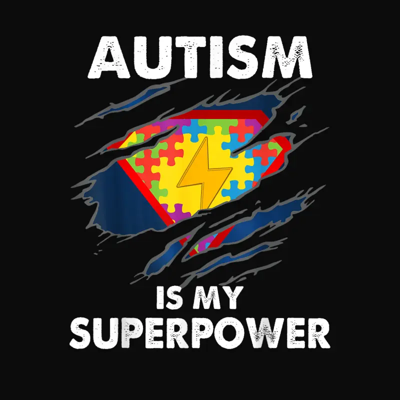 Autism Is My Super Power Superhero Autism Awareness Unisex Staple T-Shirt