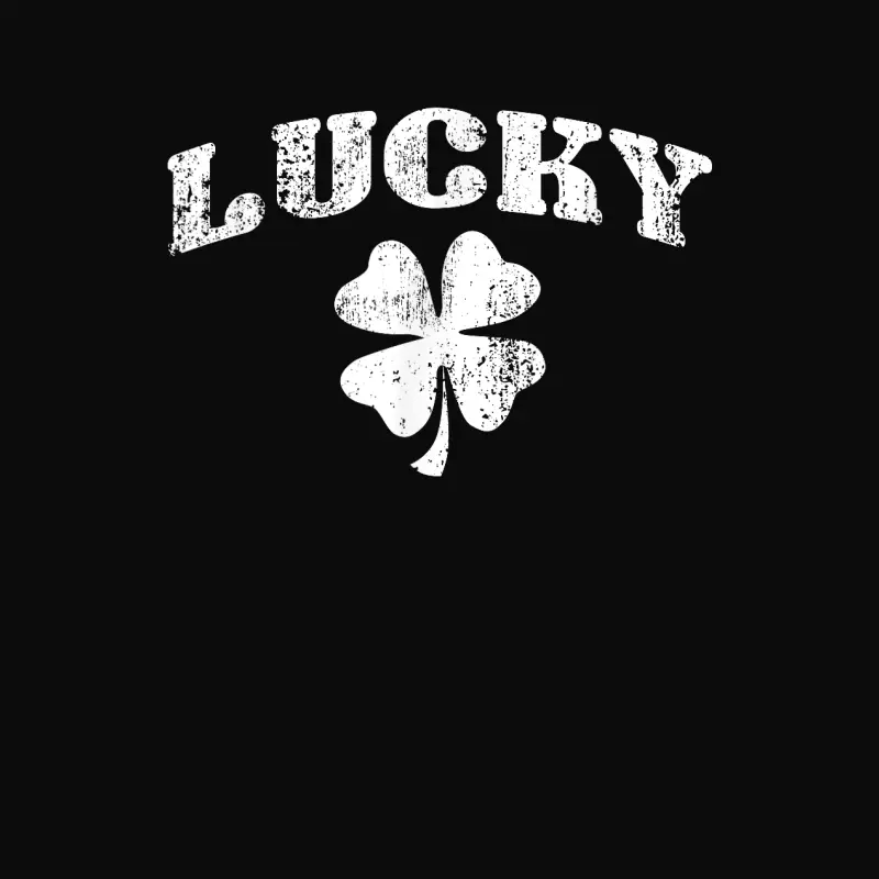 Vintage Style Lucky Clover St Patrick's Day Unisex Staple T-Shirt