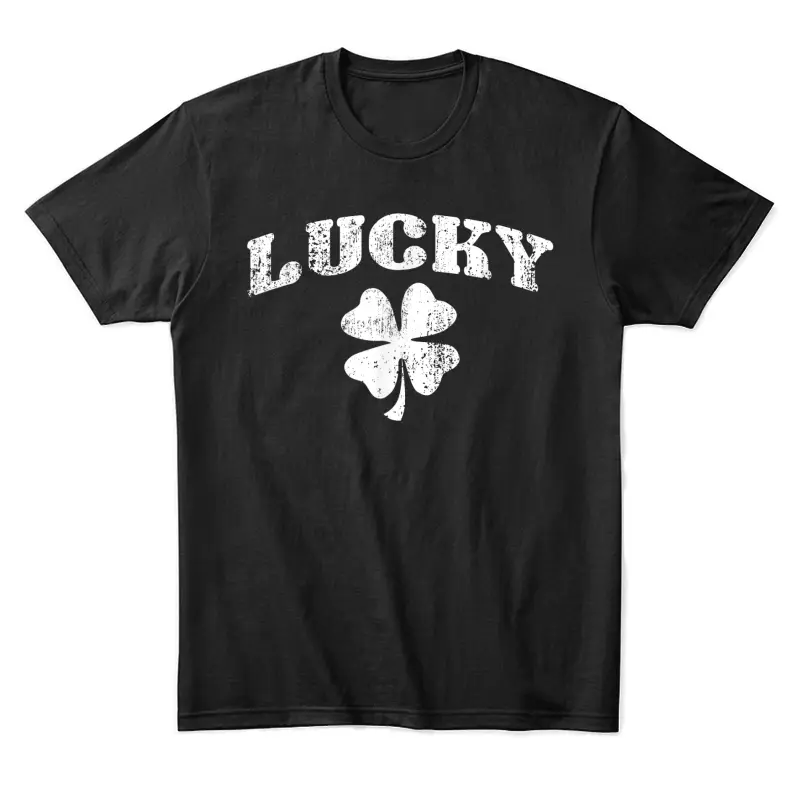Vintage Style Lucky Clover St Patrick's Day Unisex Staple T-Shirt