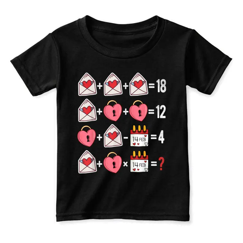 Valentines Day Order Of Operations Valentines Math Teacher Toddler Staple T-Shirt