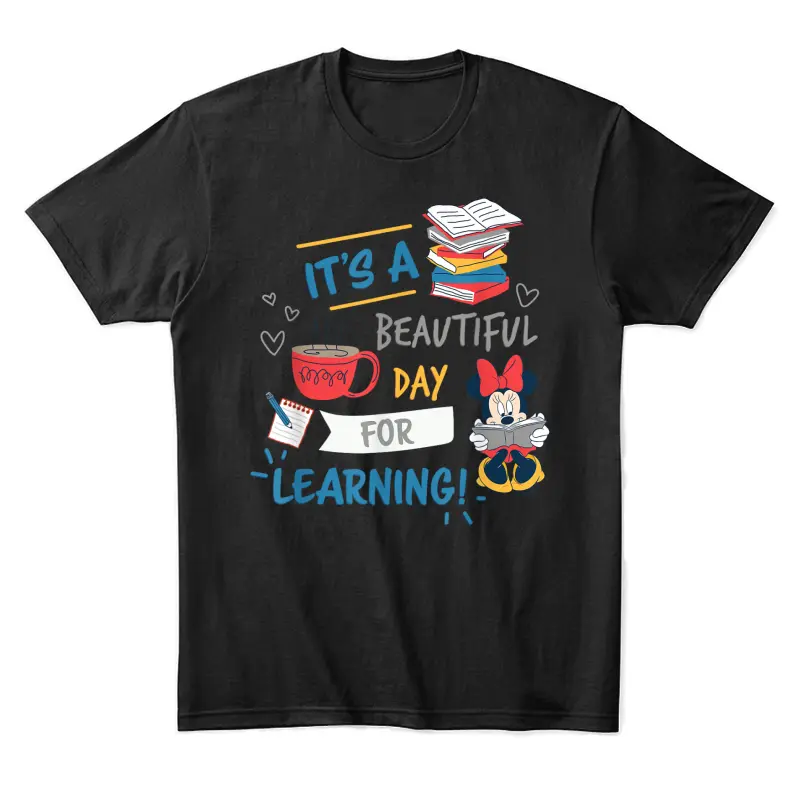 Disney Minnie Mouse Beautiful Day For Learning Teacher’s Day Unisex Staple T-Shirt