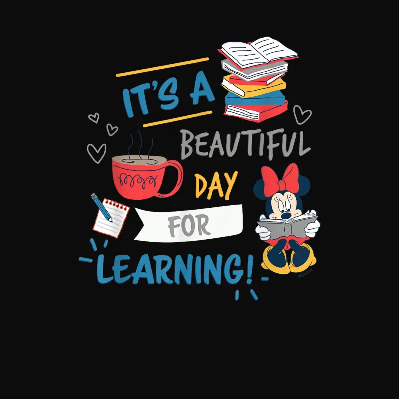 Disney Minnie Mouse Beautiful Day For Learning Teacher’s Day Unisex Staple T-Shirt
