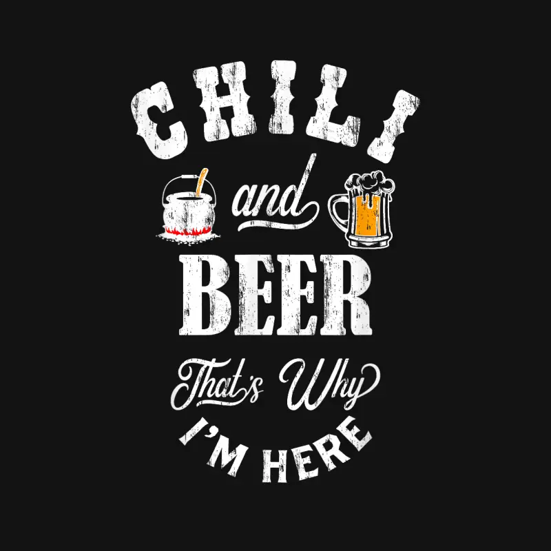 Chili Cookoff Funny T-Shirt Chili And Beer  Gift T-Shirt Youth Staple T-Shirt