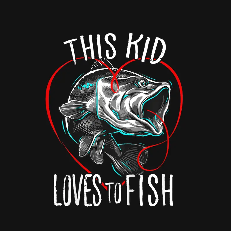 Fishing Shirts Boys This Kid Loves To Fish Youth Staple T-Shirt