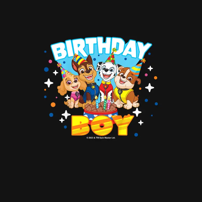 Kids Paw Patrol Birthday Boy Friendly Group Celebration Unisex Long Sleeve T-Shirt