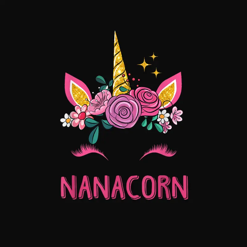 Nanacorn Nana Unicorn Girl Grandma Kids Mother's Day Unisex Staple T-Shirt