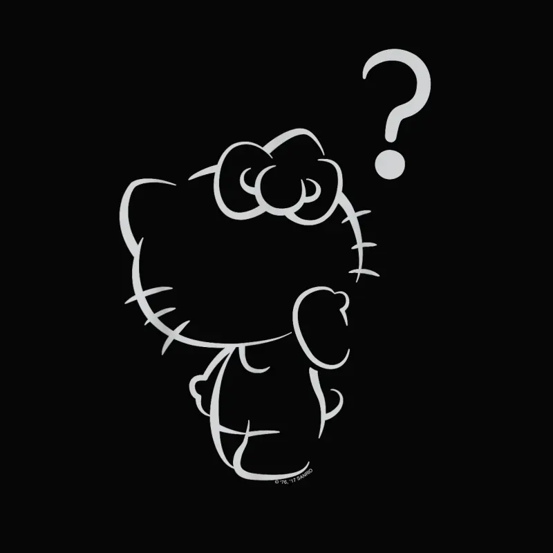 Hello Kitty Question Mark Tee Shirt Toddler Staple T-Shirt