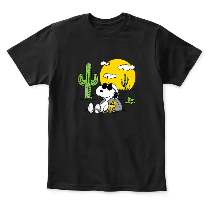 Peanuts - Summer - Snoopy & Woodstock Desert Youth Staple T-Shirt