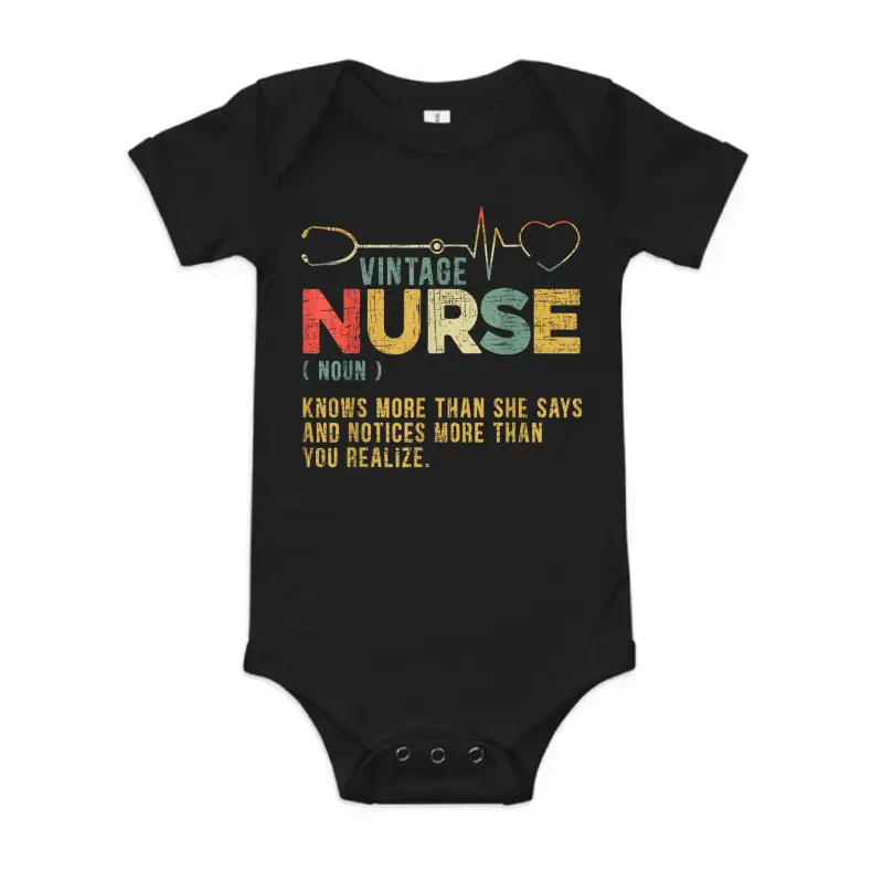Vintage Nurse Definition Hospital Medical Registered Nursing Baby Onesie
