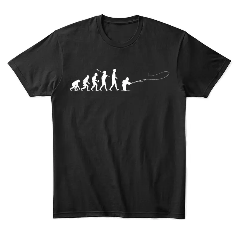 Evolution Of Man Fly Fishing Unisex Staple T-Shirt