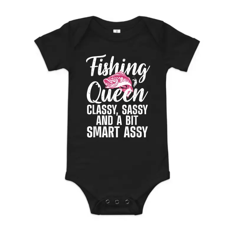 Funny Fishing Queen Design For Women Ladies Fishing Lovers Baby Onesie