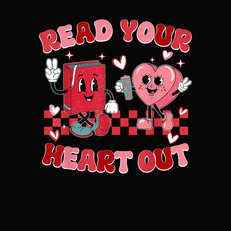 Retro Read Your Heart Out Valentine's Day Teacher Bookish Toddler Staple T-Shirt