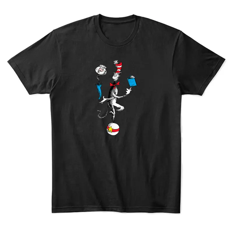Dr. Seuss The Cat In The Hat Balancing Act T-Shirt Unisex Staple T-Shirt