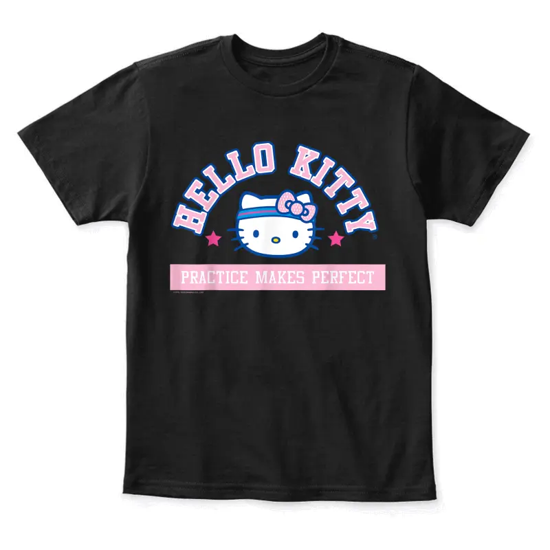 Hello Kitty Practice Makes Perfect Sports Athlete Tee Shirt Youth Staple T-Shirt