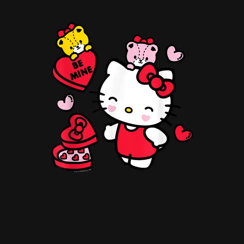 Hello Kitty Be Mine Candy Gifts Valentine's Youth Staple T-Shirt